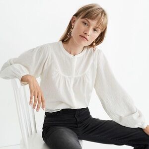 Madewell Clipdot Peasant Top